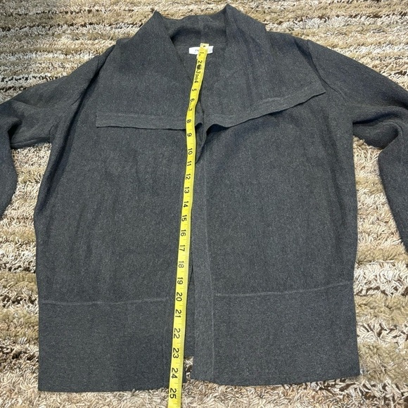 Per Se by Carlisle Sweater Cardigan Medium Gray Open Front - Picture 11 of 13